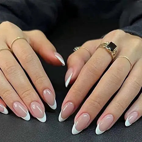 24Pcs Teardrop Cute Little Flower False Nail Art Full Cover Removable Artificial Fake Nails Coffin Ballerina Press-On Nails Art
