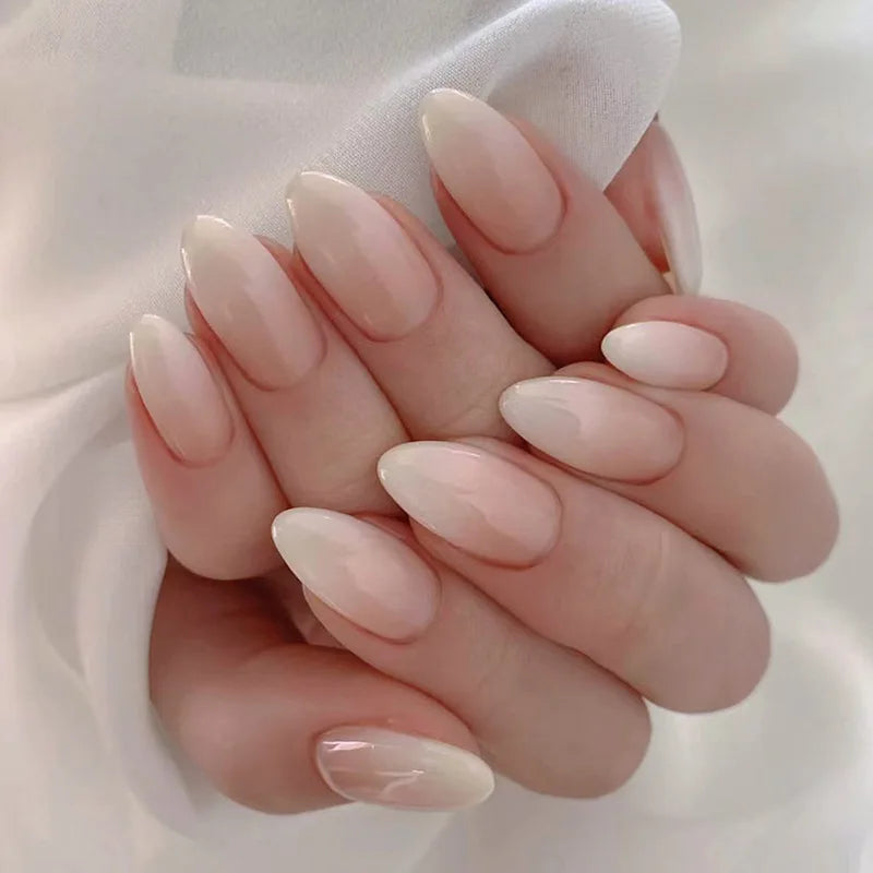 24Pcs Teardrop Cute Little Flower False Nail Art Full Cover Removable Artificial Fake Nails Coffin Ballerina Press-On Nails Art