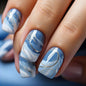 24Pcs Fashion Fake Nails Press on Short Square Head False Nail Art Green Leopard Print Design Artifical Full Cover Nail Tips